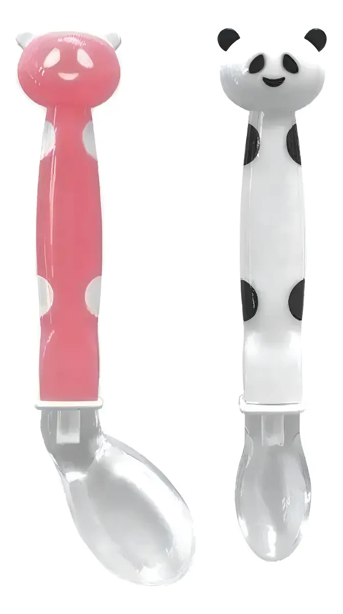 KIT COLHER PAND EM SILICONE ROSA