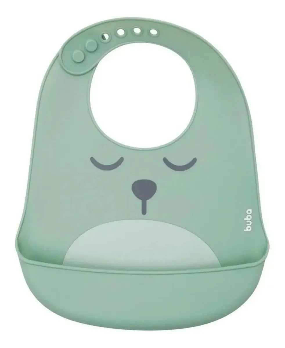 BABADOR DE SILICONE COM MIGALHAS GUMY VERDE