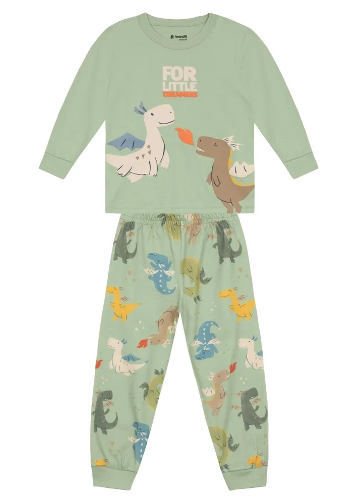 PIJAMA CAMISETA E CALÇA MEIA MALHA BRANDILI