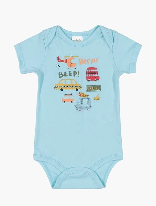 BODY MANGA CURTA EM SUEDINE UP BABY