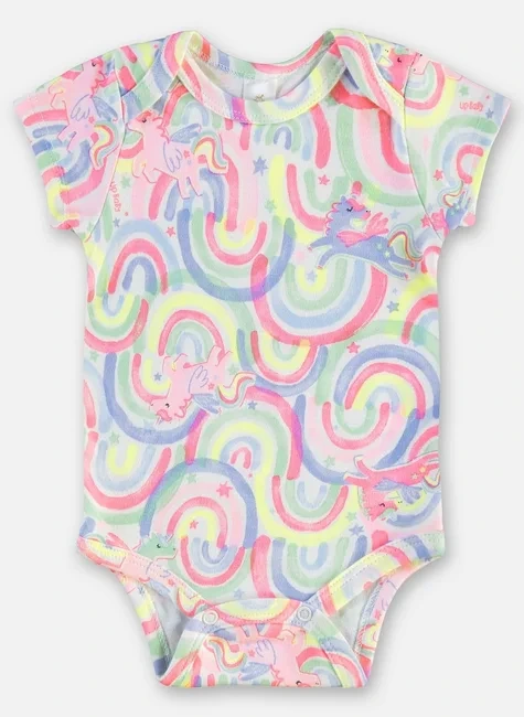 BODY MANGA CURTA EM SUEDINE UP BABY