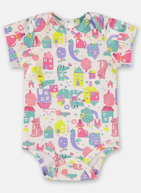 BODY MANGA CURTA EM SUEDINE UP BABY