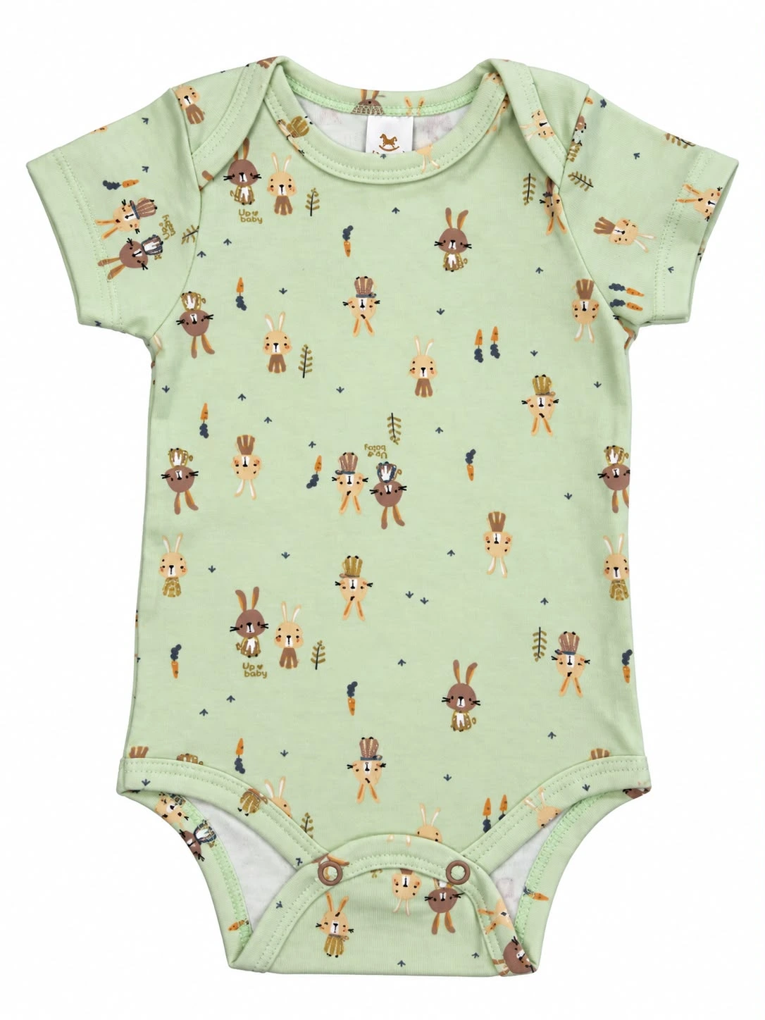 BODY MANGA CURTA EM SUEDINE UP BABY