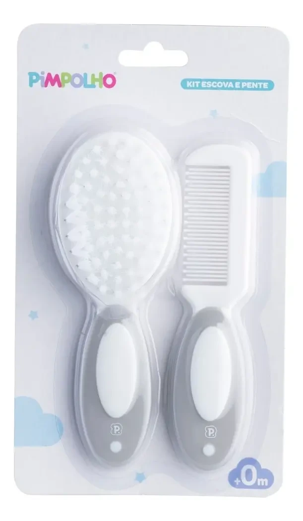 KIT PENTE E ESCOVA DE CERDAS NATURAIS PARA BEBÊ UNISSEX
