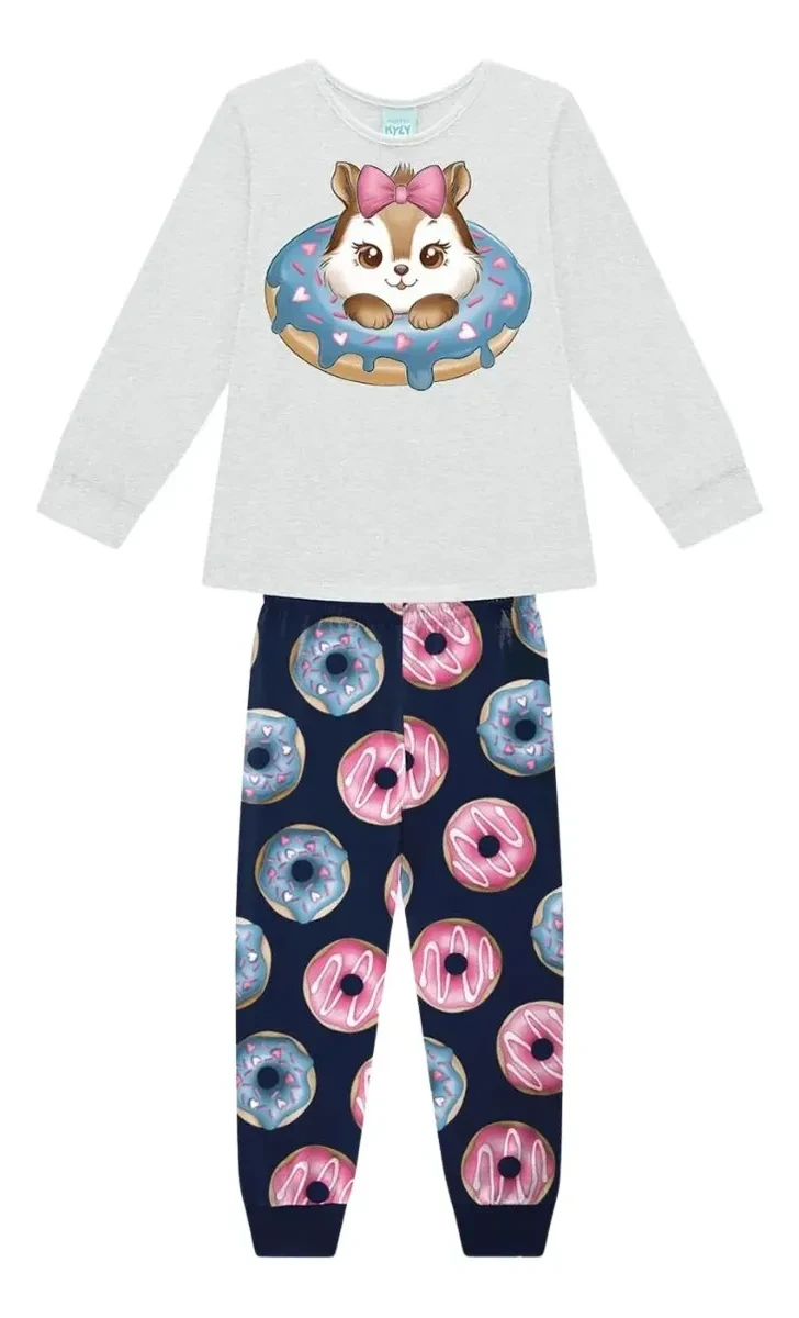 PIJAMA FEMININO MESCLA WHITE KYLY
