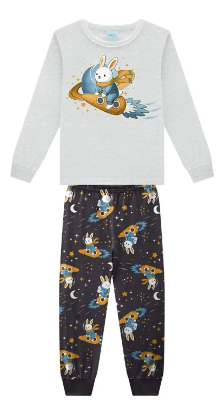 PIJAMA BLUSA E CALÇA MEIA MALHA KYKY