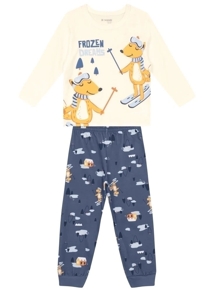 PIJAMA BLUSA E CALÇA MEIA MALHA BRANDILI