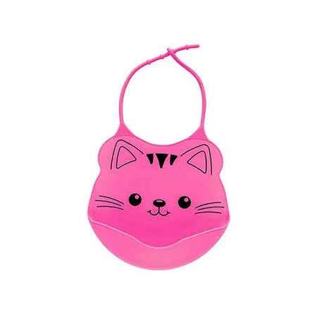 BABADOR DE SILICONE COM PEGA MIGALHAS ROSA