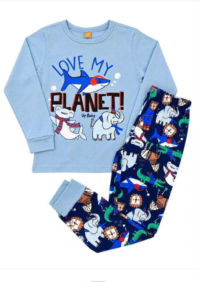 PIJAMA BLUSA MANGA LONGA E CALÇA EM SUEDINE UP BABY