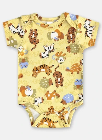 BODY MANGA CURTA EM SUEDINE UP BABY