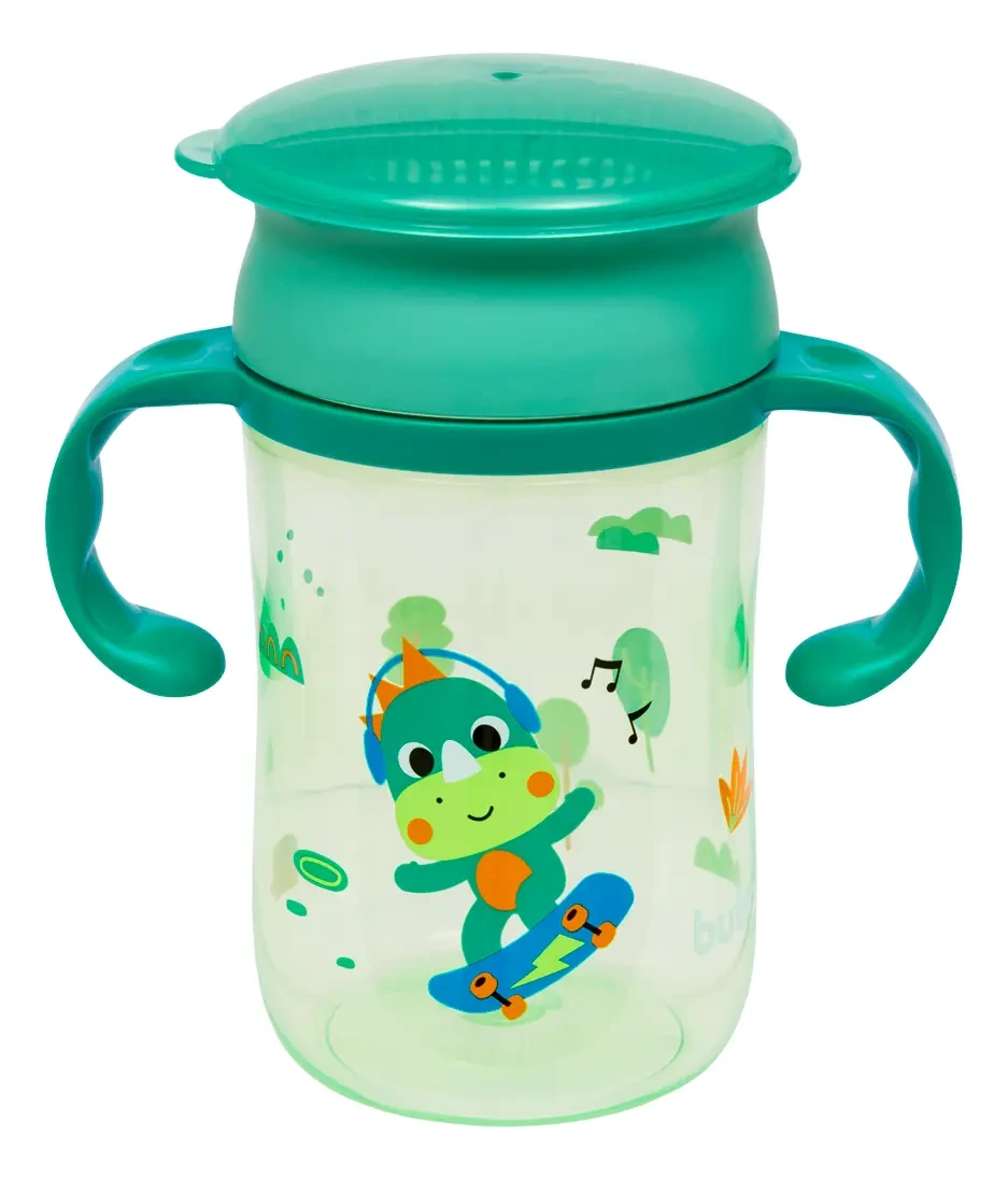 COPO 360º COM ALÇA BUBAZOO DINO 300ML
